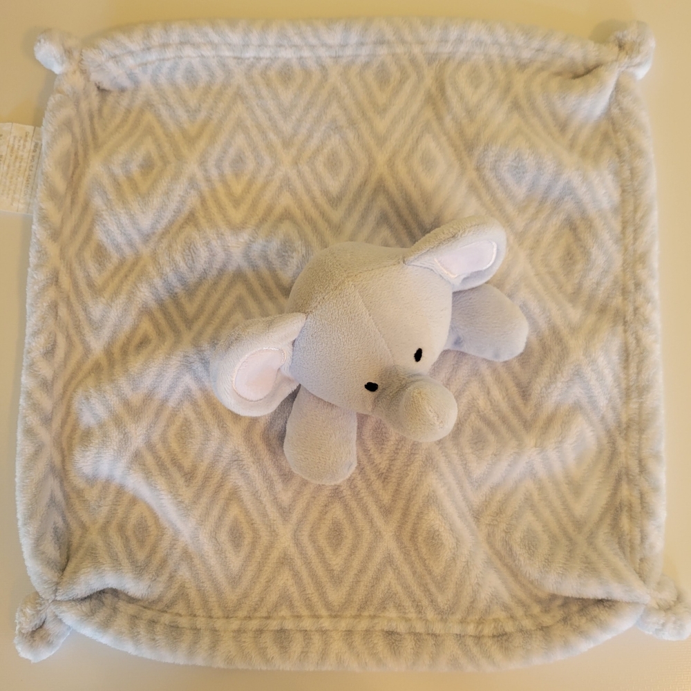 S.L. Home fashions striped blue elephant security blanket
